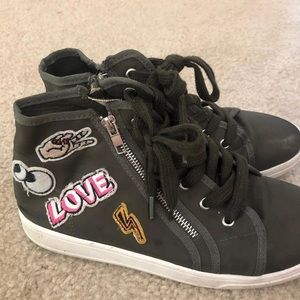 Green Shoes with Patches!